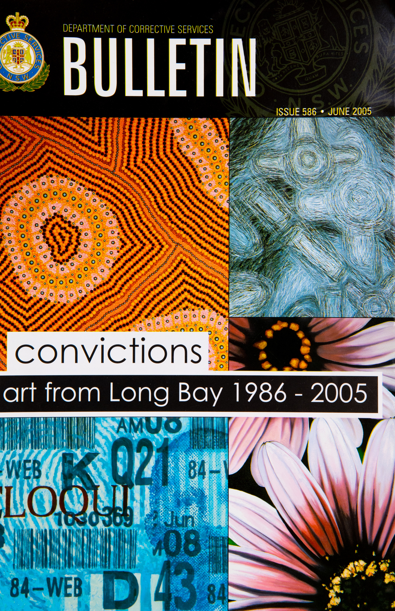 Cover of the Bulletin magazine issue 586 June 2005 - Convictions: art from Long Bay 1986-2005