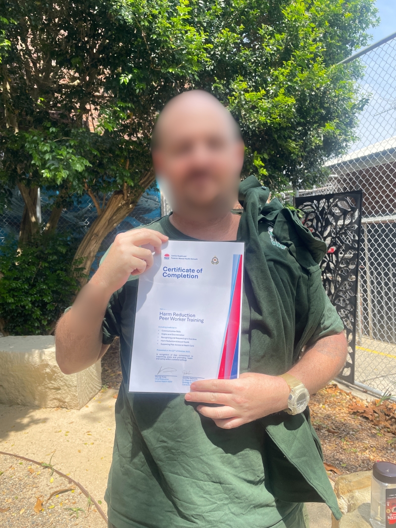 Man with a certificate